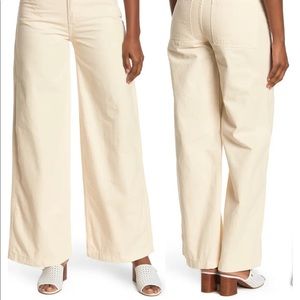 Wide Leg Unbleached Pants